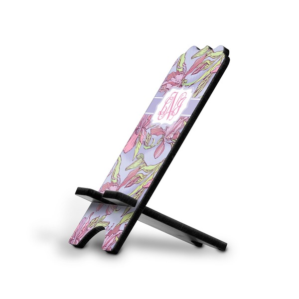 Custom Orchids Stylized Cell Phone Stand - Small w/ Monograms