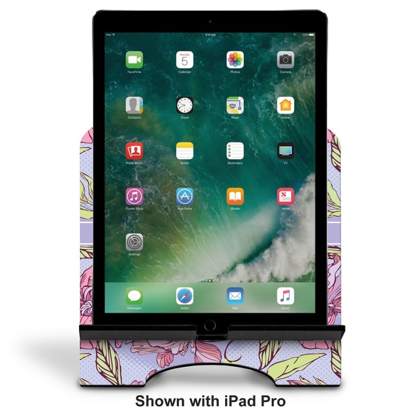 Orchids Stylized Tablet Stand - Front with ipad