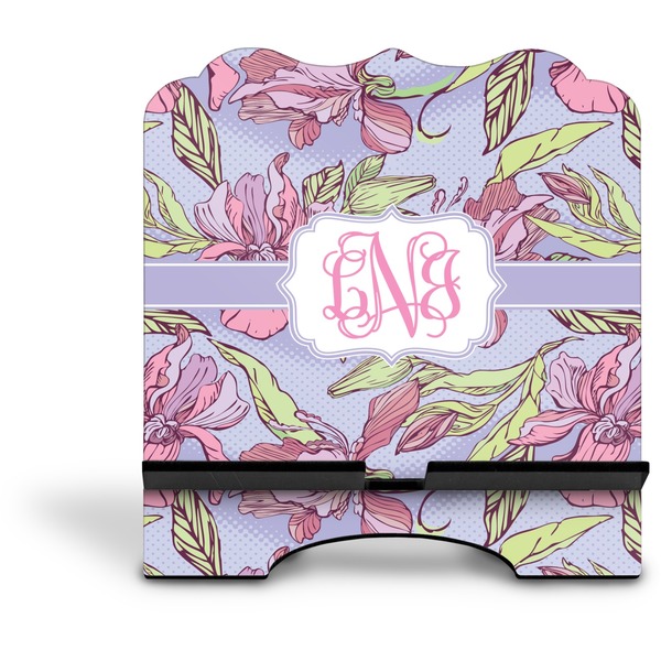 Orchids Stylized Tablet Stand - Front without iPad
