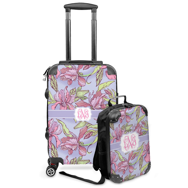 Custom Orchids Kids 2-Piece Luggage Set - Suitcase & Backpack (Personalized)