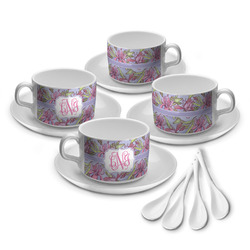 Orchids Tea Cup - Set of 4 (Personalized)