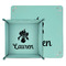 Orchids Teal Faux Leather Valet Trays - PARENT MAIN