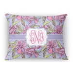 Orchids Rectangular Throw Pillow Case - 12"x18" (Personalized)