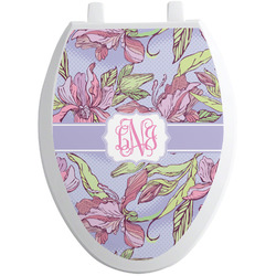 Orchids Toilet Seat Decal - Elongated (Personalized)