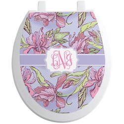 Orchids Toilet Seat Decal (Personalized)