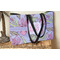 Orchids Tote w/Black Handles - Lifestyle View