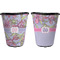 Orchids Trash Can Black - Front and Back - Apvl