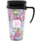 Orchids Travel Mug with Black Handle - Front