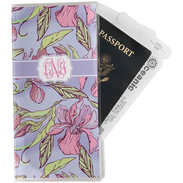 Custom Orchids Travel Document Holder