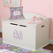 Orchids Wall Monogram on Toy Chest