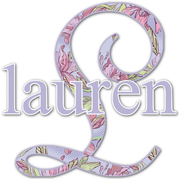 Custom Orchids Name & Initial Decal - Custom Sized (Personalized)