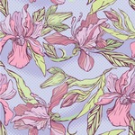 Orchids Wallpaper & Surface Covering (Water Activated 24"x 24" Sample)