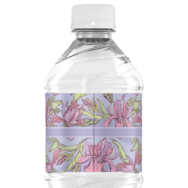 Orchids Water Bottle Label - Back View