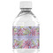 Orchids Water Bottle Label - Back View