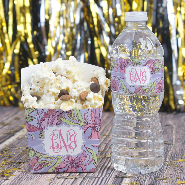 Orchids Water Bottle Label - w/ Favor Box