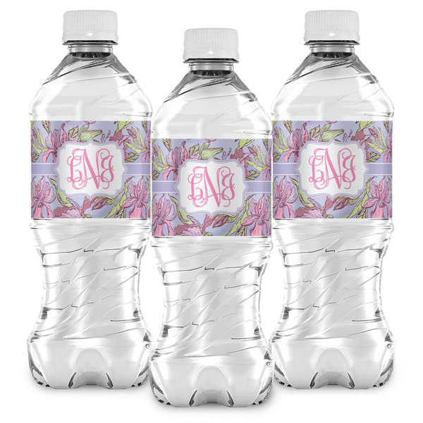 Orchids Water Bottle Labels - Front View