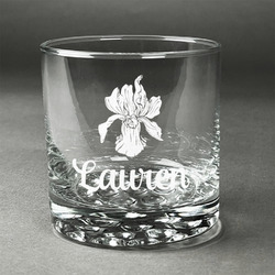 Orchids Whiskey Glass - Engraved (Personalized)