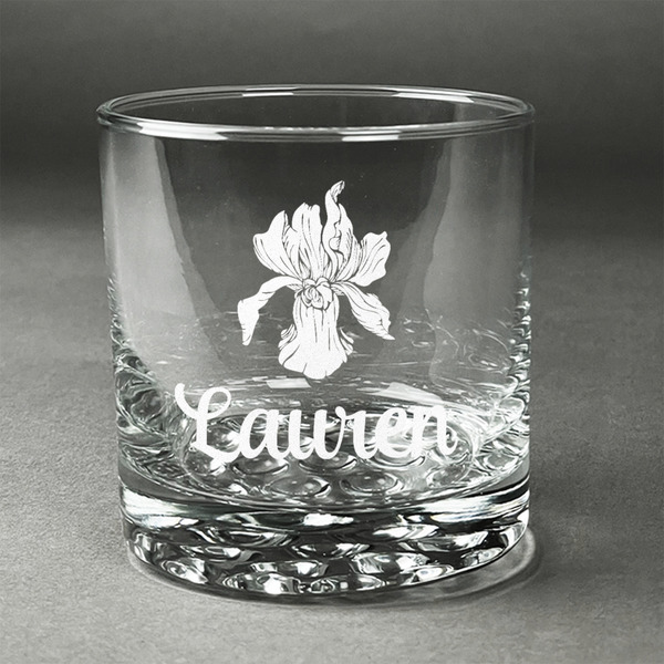 Custom Orchids Whiskey Glass - Engraved (Personalized)