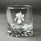 Orchids Whiskey Glass - Front/Approval