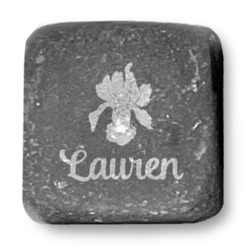 Orchids Whiskey Stone Set (Personalized)
