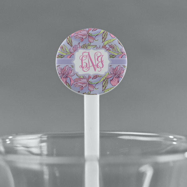 Orchids White Plastic 7" Stir Stick - Round - Main