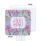Orchids White Plastic Stir Stick - Single Sided - Square - Approval