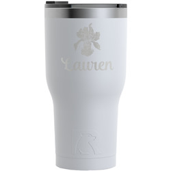 Orchids RTIC Tumbler - White - Engraved Front (Personalized)