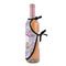 Orchids Wine Bottle Apron - DETAIL WITH CLIP ON NECK