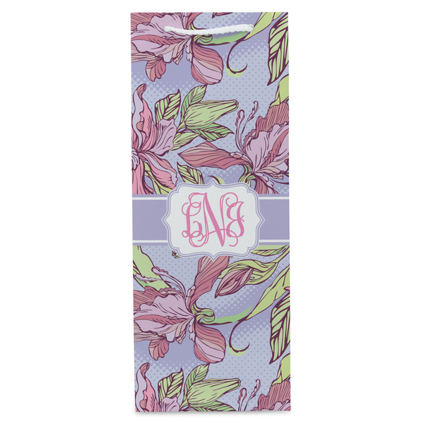 Orchids Wine Gift Bag - Matte - Front