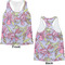 Orchids Womens Racerback Tank Tops - Medium - Front and Back