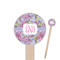 Orchids Wooden 6" Food Pick - Round - Closeup