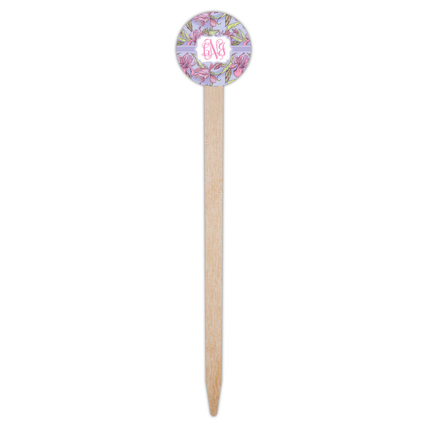 Orchids Wooden 6" Food Pick - Round - Single Pick