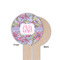 Orchids Wooden 6" Food Pick - Round - Single Sided - Front & Back
