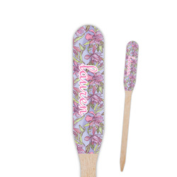 Orchids Paddle Wooden Food Picks - Double Sided (Personalized)