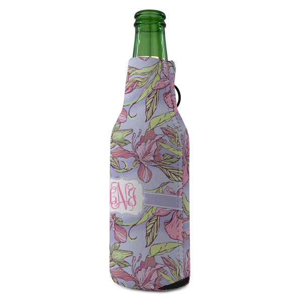 Orchids Zipper Bottle Cooler - ANGLE (bottle)
