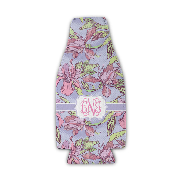 Custom Orchids Zipper Bottle Cooler (Personalized)