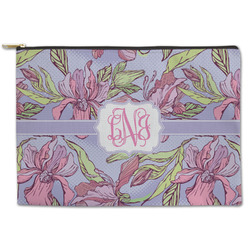 Orchids Zipper Pouch - Large - 12.5"x8.5" (Personalized)