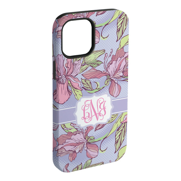 Custom Orchids iPhone Case - Rubber Lined (Personalized)