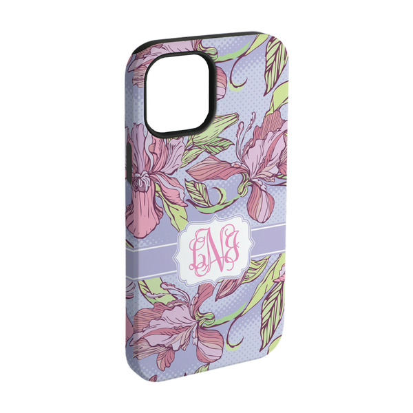 Custom Orchids iPhone Case - Rubber Lined - iPhone 15 Pro (Personalized)