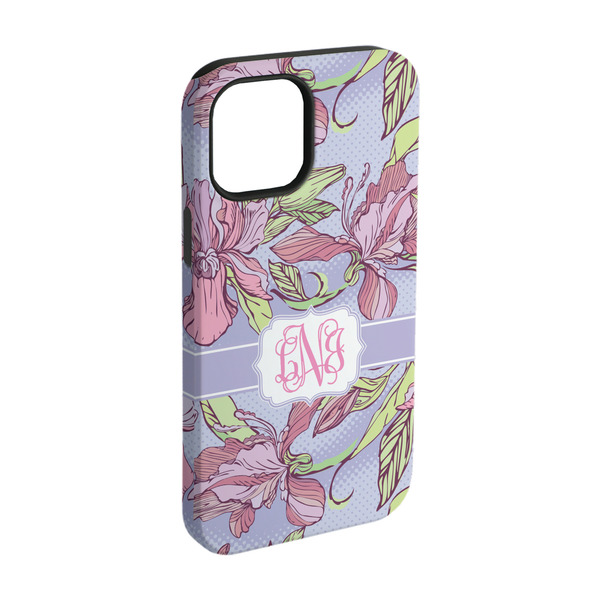 Custom Orchids iPhone Case - Rubber Lined - iPhone 15 (Personalized)