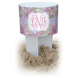Orchids White Beach Spiker Drink Holder (Personalized)