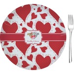 Cute Squirrel Couple 8" Glass Appetizer / Dessert Plates - Single or Set (Personalized)