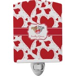 Cute Raccoon Couple Ceramic Night Light (Personalized)