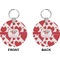 Cute Raccoon Couple Circle Keychain (Front + Back)