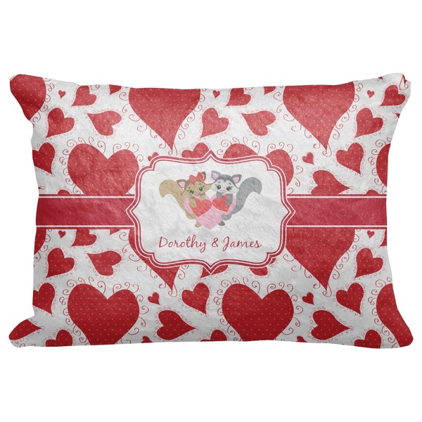 Custom Cute Raccoon Couple Decorative Baby Pillowcase - 16"x12" (Personalized)