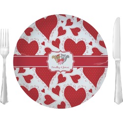 Cute Squirrel Couple 10" Glass Lunch / Dinner Plates - Single or Set (Personalized)