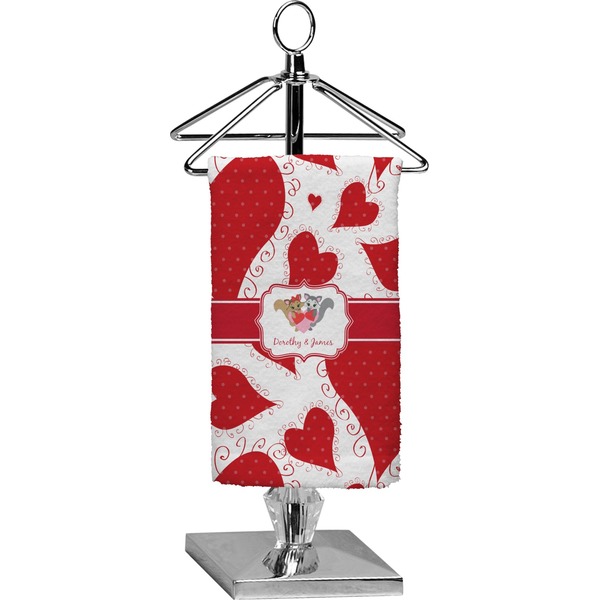 Custom Cute Raccoon Couple Finger Tip Towel - Full Print (Personalized)