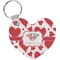 Cute Raccoon Couple Heart Keychain (Personalized)