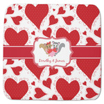 Cute Raccoon Couple Memory Foam Bath Mat - 48"x48" (Personalized)