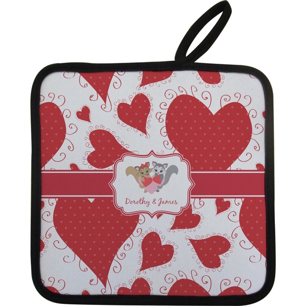 Cute Raccoon Couple Neoprene Pot Holder